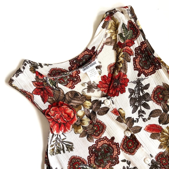 VTG 90's Cottagecore Midi Dress - Picture 4 of 8